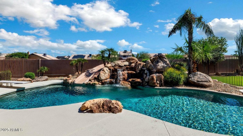 Rock Waterfall with Slide