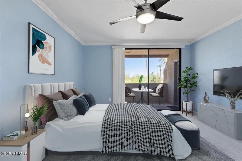 Private balcony off bedroom