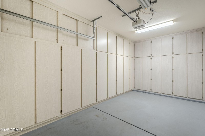 3rd bay garage storage with shelves