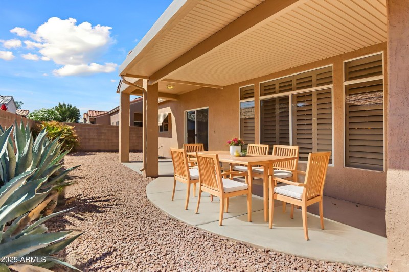 Patio and back yard