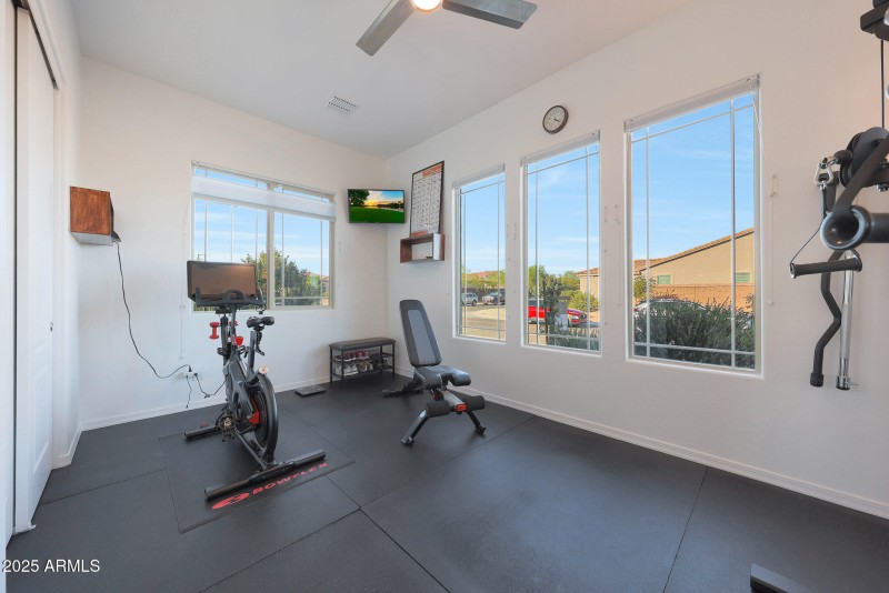 Home Gym with Private Bathroom