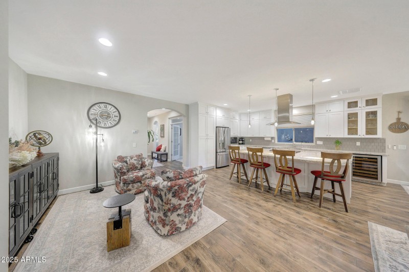 Sitting Area and Kitchen