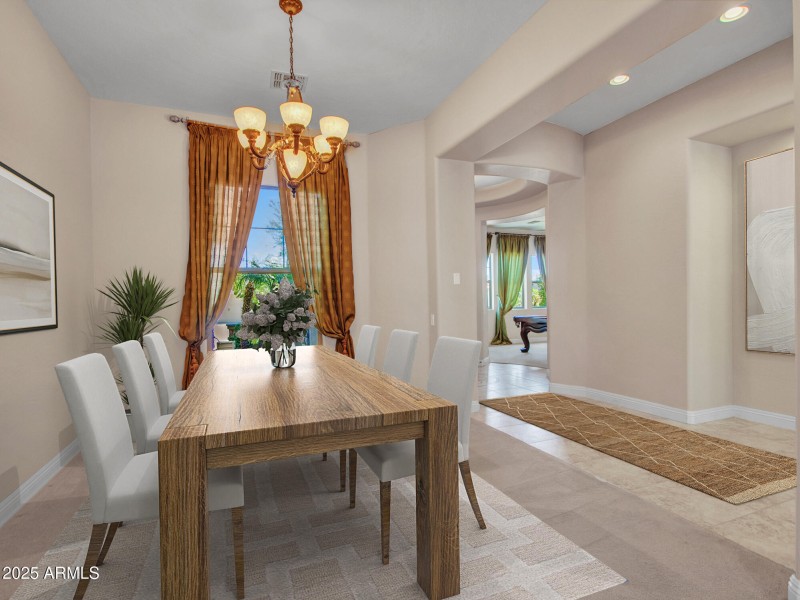 Virtually Staged Dining Room