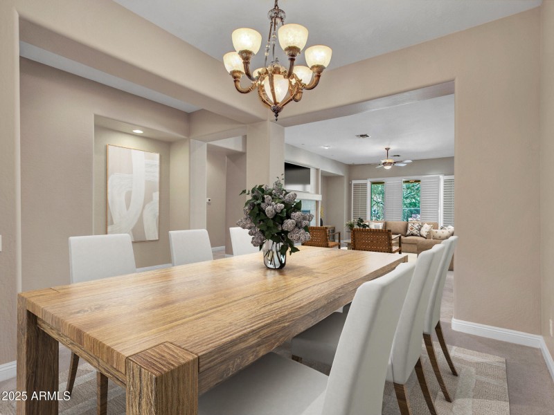 Virtually Staged Dining Room
