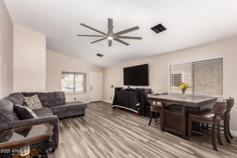 Living Room & Dining Area