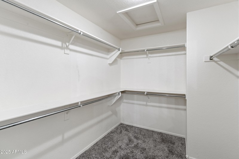 Walk in closet in primary