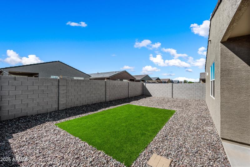 Low maintenance backyard