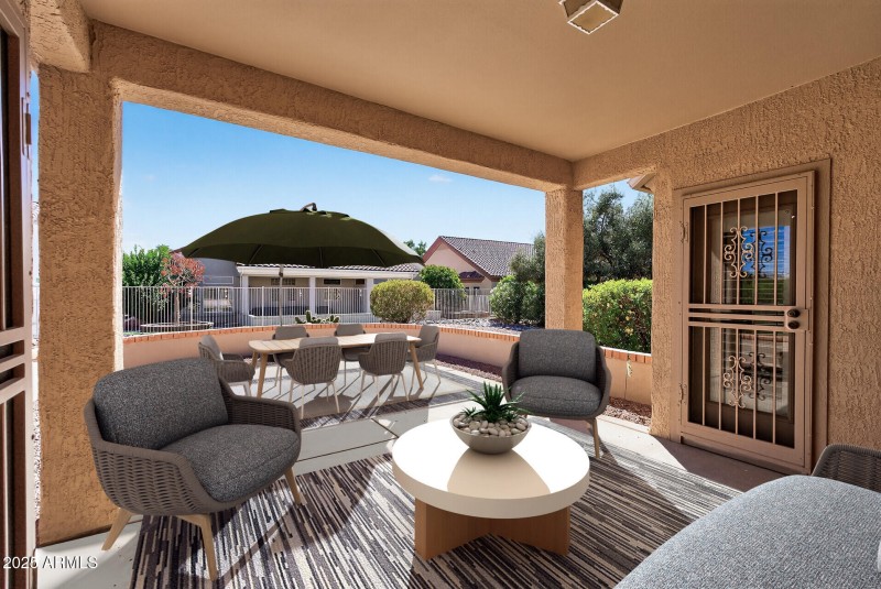 Covered back patio