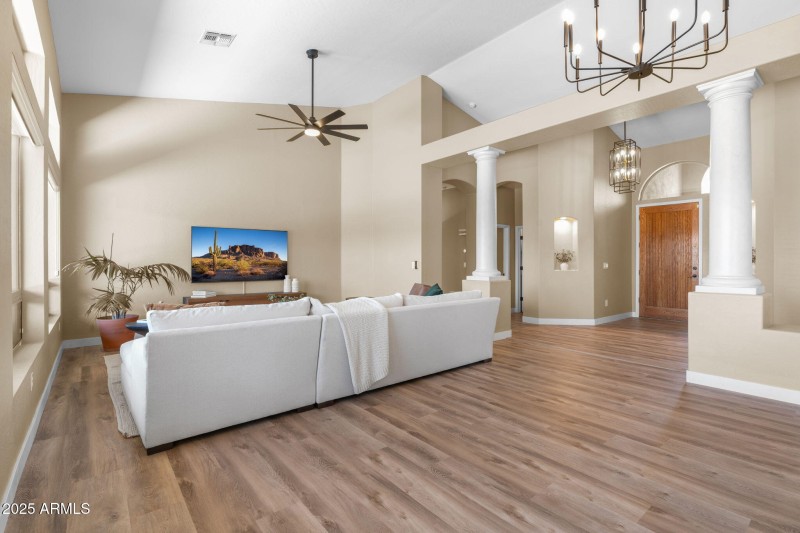 Living Room View to Foyer