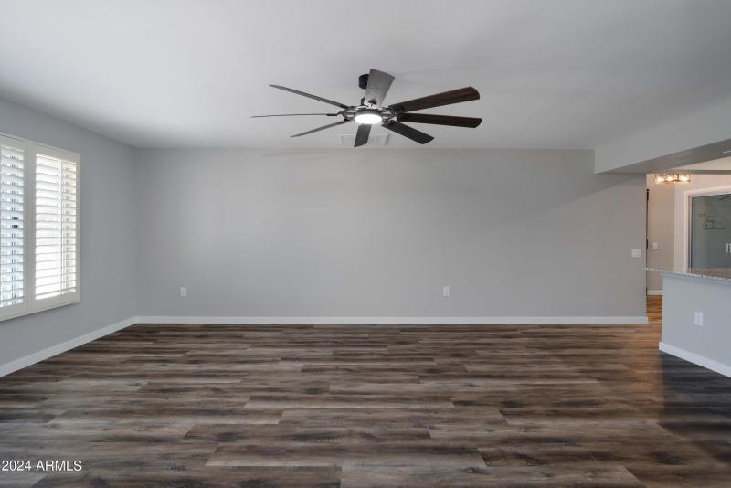 Bright Living Room Plantation Shutters