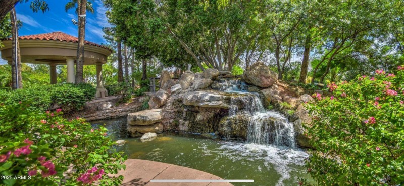 waterfall and pool