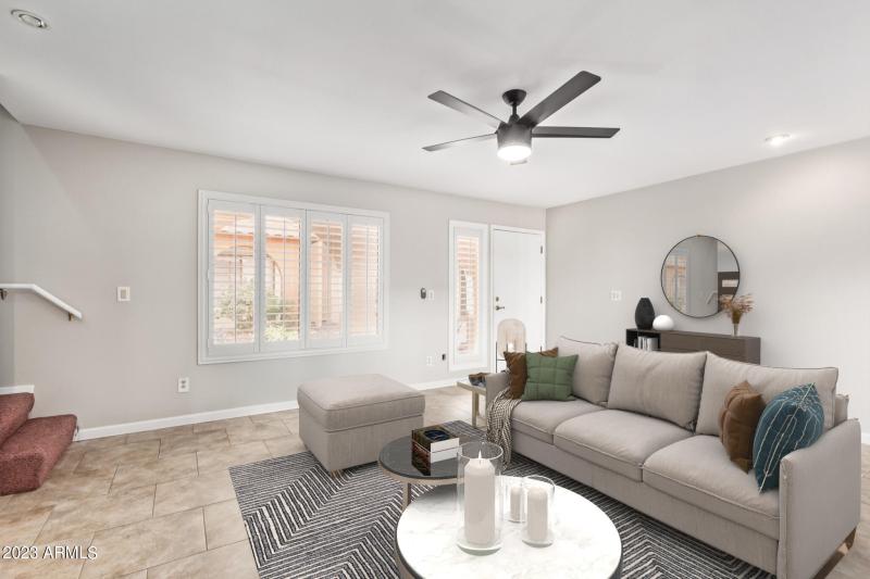 Virtually staged Living Room