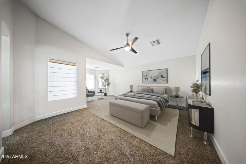 primary bed - virtually staged