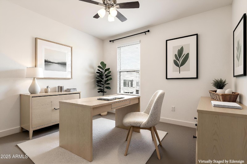 Office virtually staged