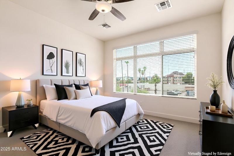 Virtually staged primary bedroom v2