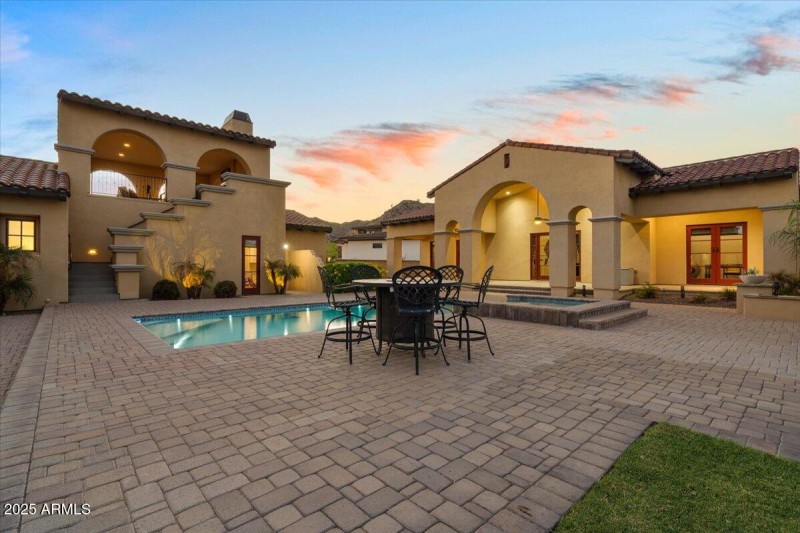 Expansive Paver Courtyard