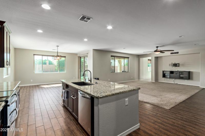 Domingo Kitchen into Living room