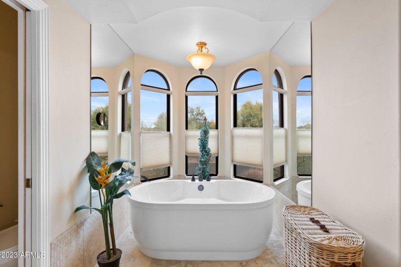 elegant primary bathroom