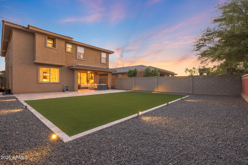 Low maintenance backyard