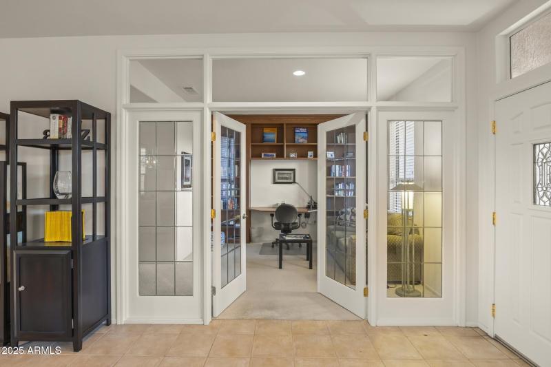French Door Entry to Den