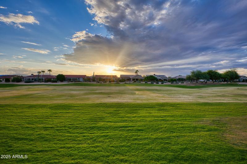 Evening Glow on Golf Course Home