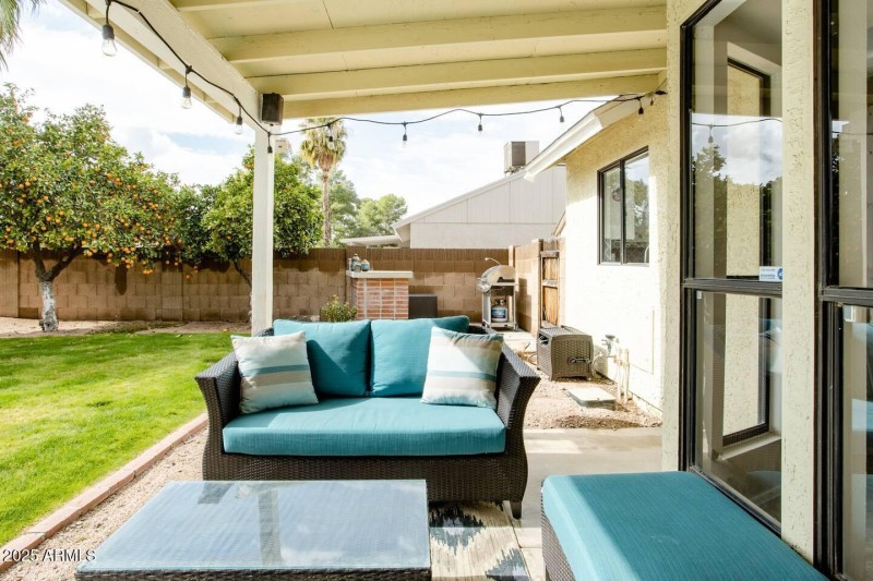 Covered Patio Sitting Area