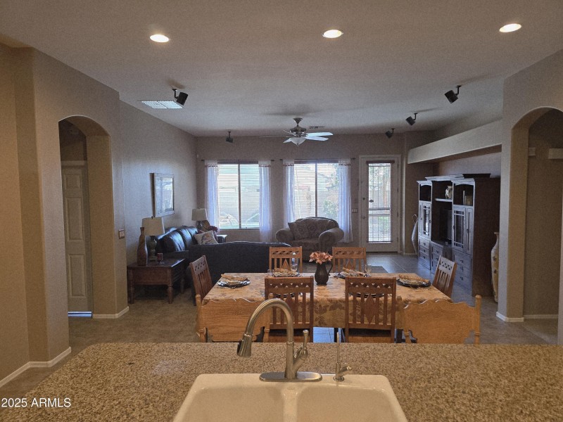 Kitchen Looking Into Family Room