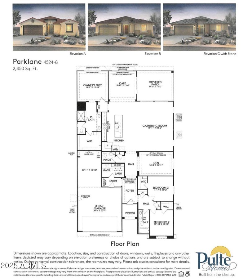 Tombstone Pulte Floorplan
