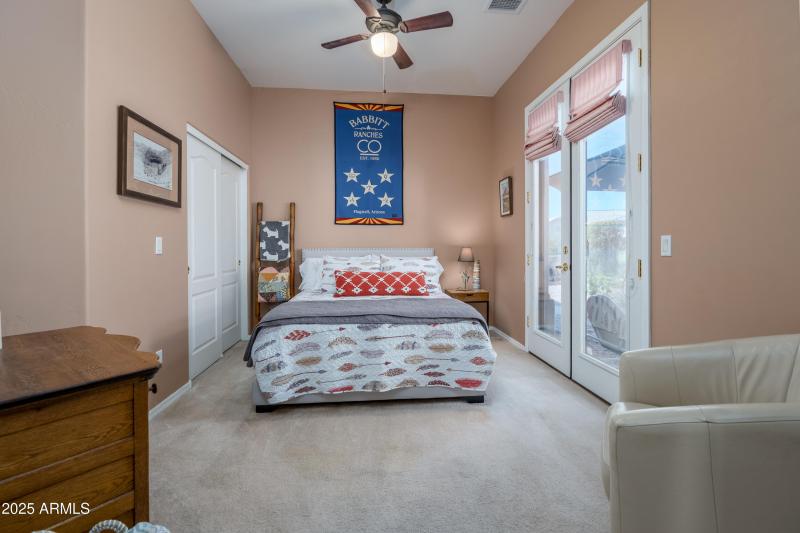 Bedroom 2 w french doors to front patio