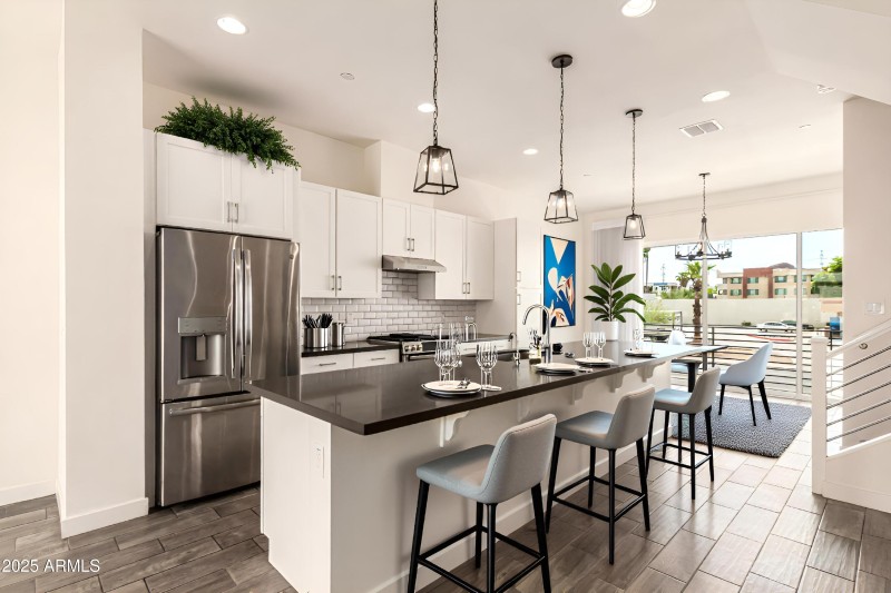 Virtually staged kitchen