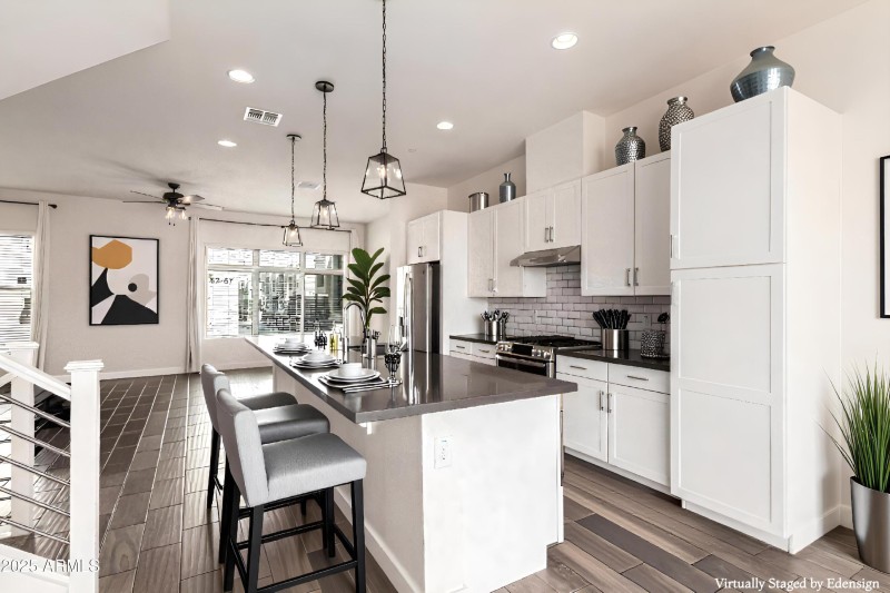 Virtually staged kitchen 2