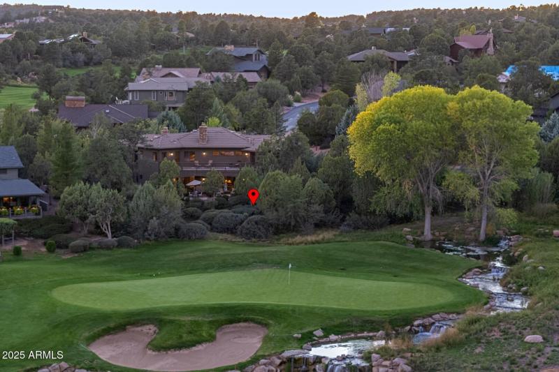 Fourth hole water feature