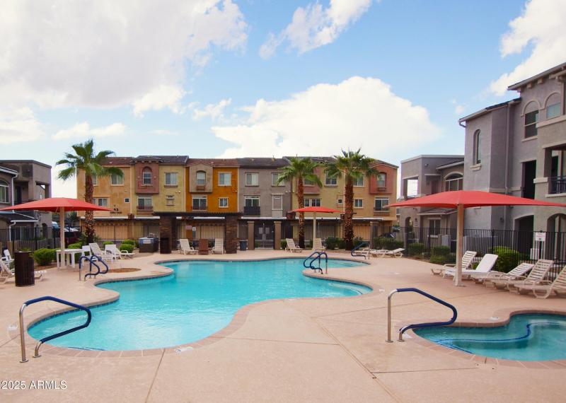 North Pool and heated spa