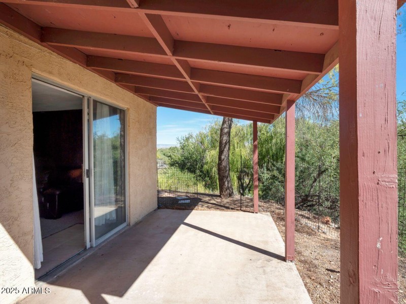 Downstairs patio from lower bedroom