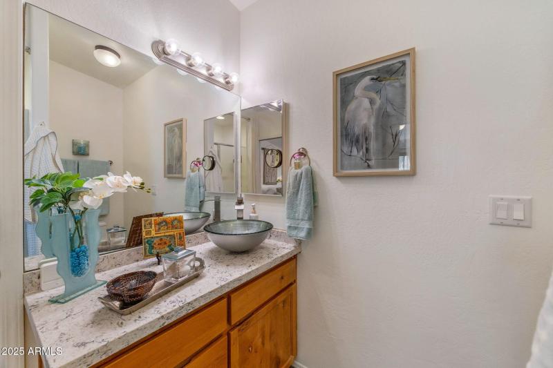 Guest bath with custom sink