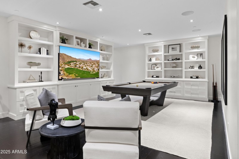 Game room on lower level