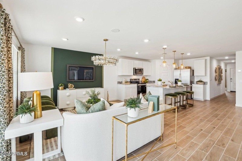 Easton Great Room, Kitchen, Model Pic