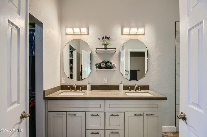 New Vanity with Custom Lighting