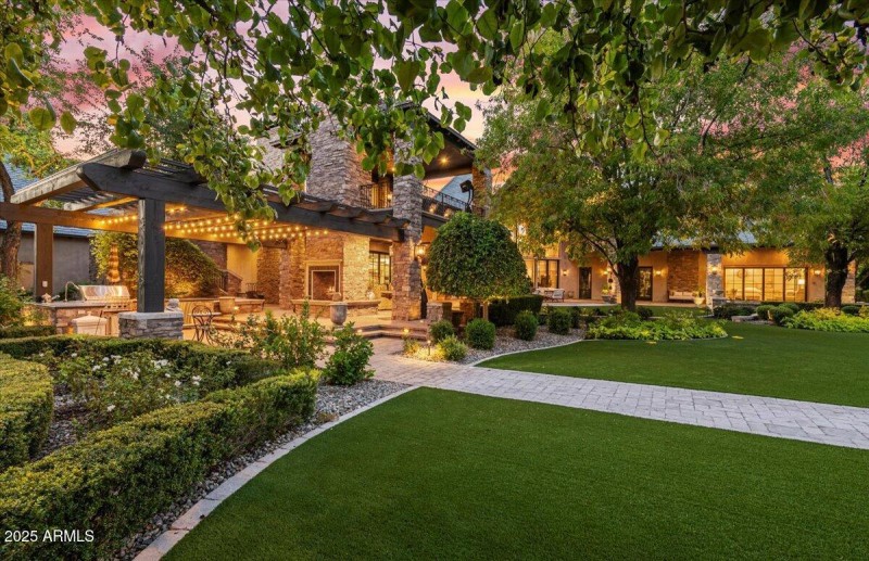 Outdoor Kitchen from backyard