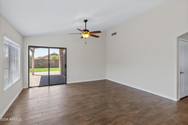 Sliding doors to back patio