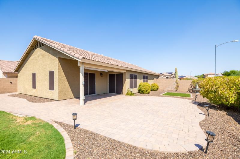 Oversized pavered patio