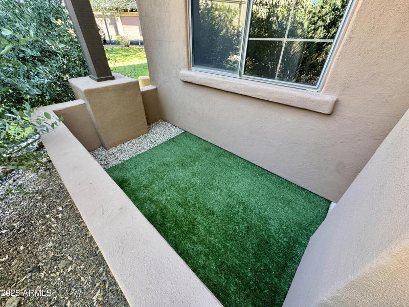 Turf Outside Master Bedroom