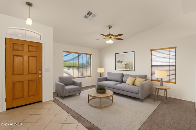 Entry and living staged