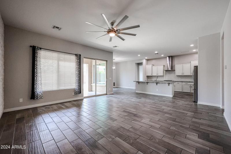 Family room into Kitchen
