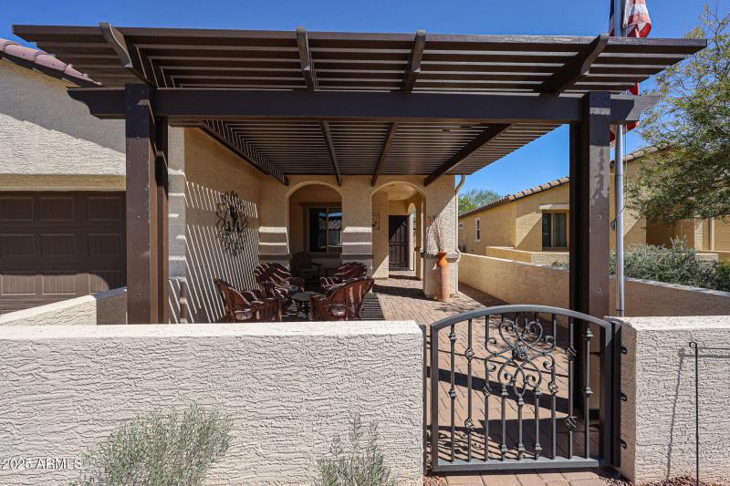 Gated & Covered Front Courtyard