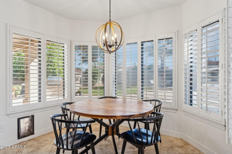 Windows surround Breakfast Nook