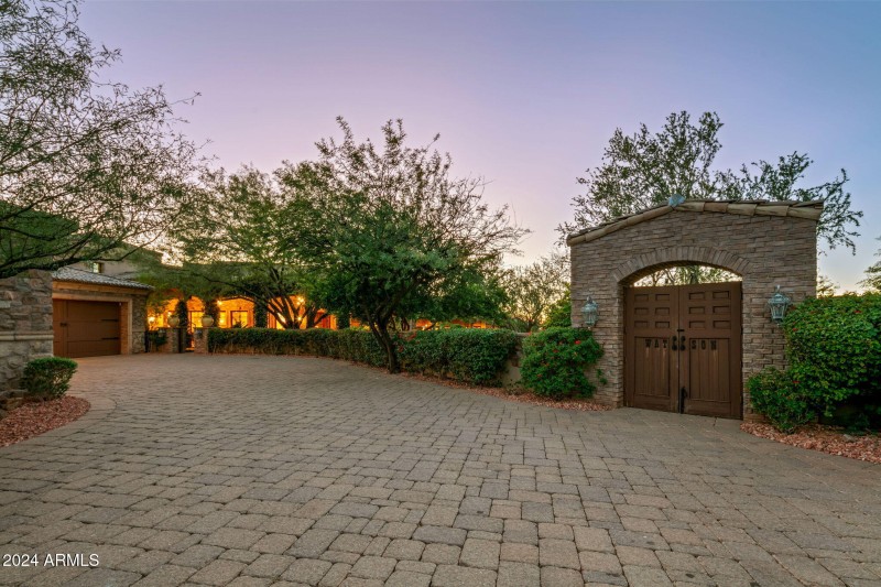 Sprawling Brick Paver Driveway