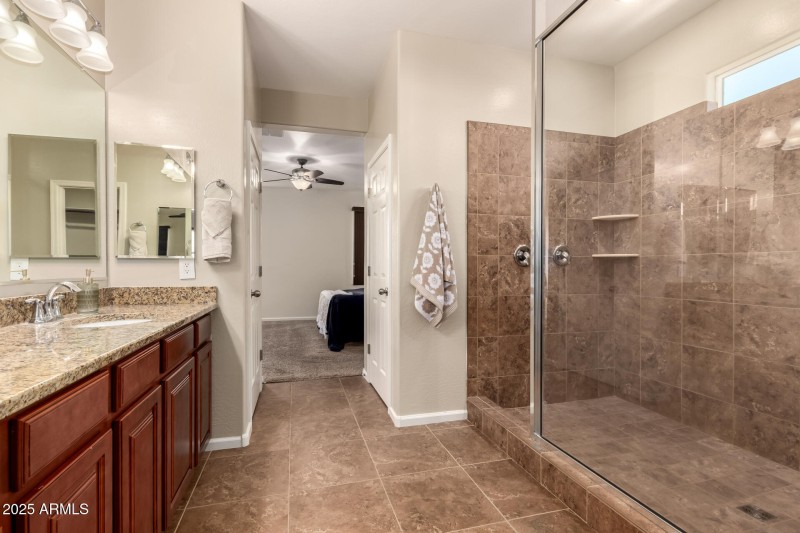 Massive walk-in Master Shower