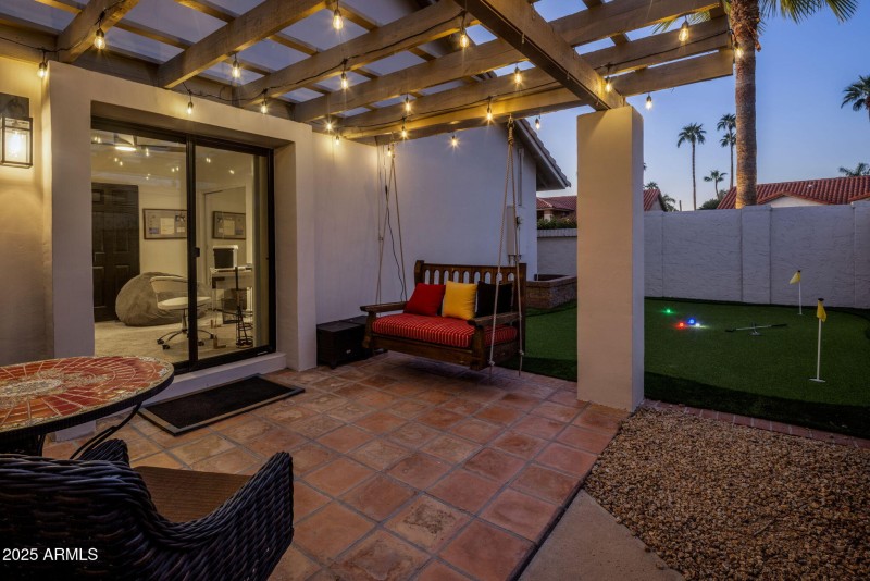 Twilight side patio 1