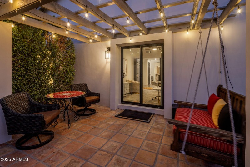 Twlight side patio 2